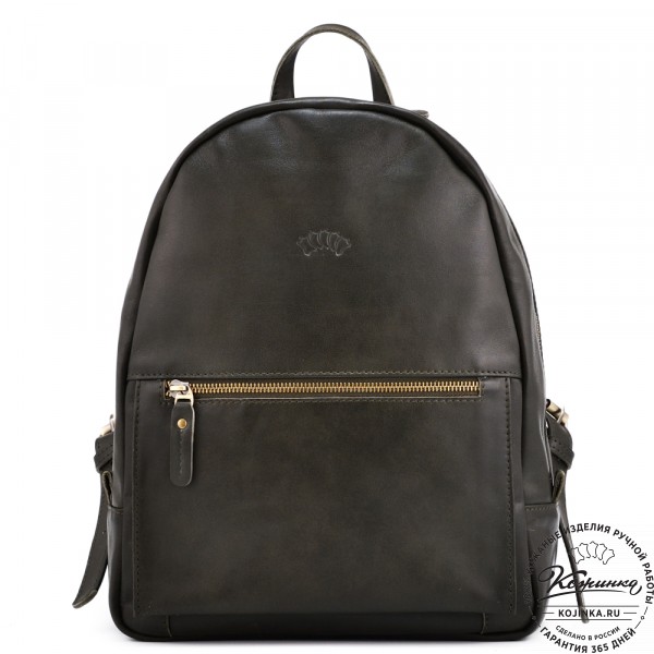 Кожаный рюкзак "Джессика" (хаки гладкая кожа). фото 1